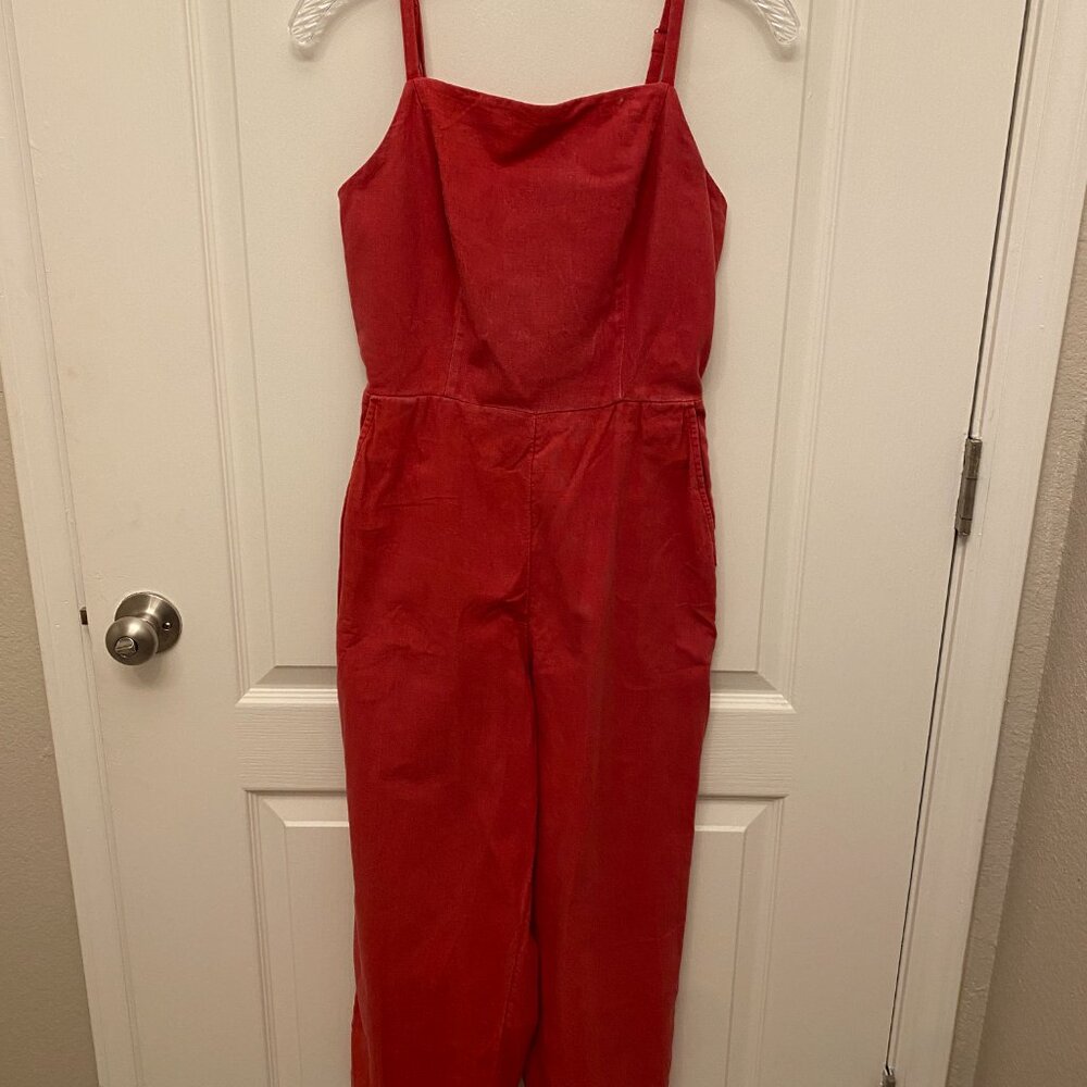 Linen-Blend Cami Jumpsuit